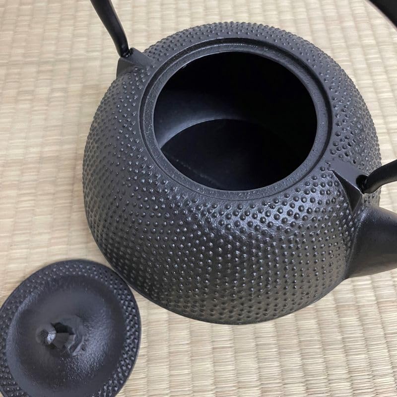Japanese Cast Iron Tea Kettle – 1.2L Nambu Tetsubin with Arare Pattern – Boil Water on Stovetop – Traditional Iron Kettle for Tea or Hot Water - Image 5
