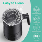 Electric Milk Frother, 4 in 1 Milk Steamer, 11.8oz/350ml Automatic Warm and Cold Foam Maker, Milk Warmer for Latte, Cappuccinos, Macchiato, Hot Chocolate, Coffee, Matte Black - Image 5