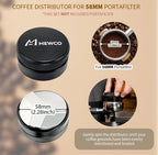 7 Pack Espresso Tamper Station&Coffee Distributor Tamper&Espresso WDT Stirrer&Coffee Tamping&Brush&Coffee Dosing Funnel&Espresso Puck Screen, Espresso Accessories for Bar Home Office (58 mm) - Image 4
