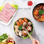 Drizzle Foldable Electric Cooker Travel Hot Pot - Dual Voltage 100V-240V Hot Pot Cooking - Food Grade Silicone Cookerware Boiling Water Steamer - Camping Office Hotel Noodle Porridge Soup Drom - Image 6