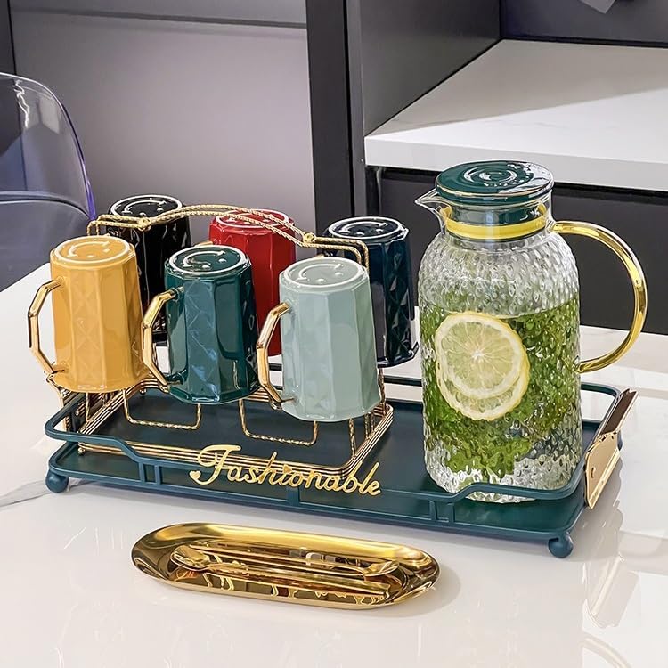Water Pitcher Water Cup Household Set Living Room Glass Kettle Large Capacity Family Hospitality Drinking Cup Complete Set Water Jug - Image 5