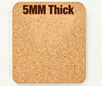 50 Pack Cork Coasters for Drinks - 4" Square Absorbent Drink Coaster Bulk - Image 4