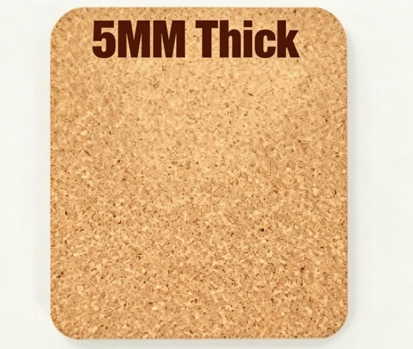 50 Pack Cork Coasters for Drinks - 4" Square Absorbent Drink Coaster Bulk - Image 4
