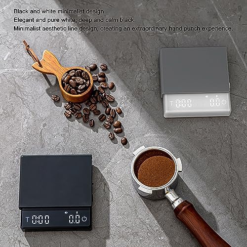 Digital Kitchen Scale, Rechargeable Mini Coffee Scale with Timer Type C Charging Touch Control for Pour Over French Press Kitchen Use (Black) - Image 2