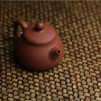 Tea Pots For Loose Tea Chinese Purple Sand Kettle Flat Teapot Retro Tea Teapot Household Kettle Tea Set Teapot Chinese Tea Ceremony Supplies Tea Infuser Pot(Teapot 2) - Image 7