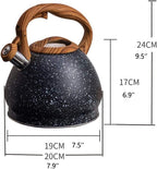 Stovetop Kettle 3L Large Capacity Tea Kettle Whistling Stainless Steel Teakettle for All Stovetop with Ergonomic Handle Teapot Kettles for Stove(B) - Image 2