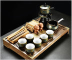 Chinese Gongfu Tea Set - Ceramic Teapot with Cups and Saucer, Includes Buddha Statue - Complete Tea Brewing Set for Home and Tea Ceremonies by Unknown
