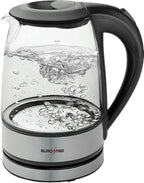 EUROSTAR EKG120BK 1.2L Glass Kettle, Black - Image 3