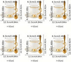White gold ceramic coffee mug and tray set, 18-piece set of 3.5 oz small coffee cups, coffee mug sets, teacup and sets, adult tea set sets, tea party sets suitable for cappuccino, latte, mocha - Image 2
