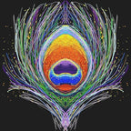 CafePress Peacock Feather 1 Tumbled Stone - Set of 4 Coasters Set of 4 - Image 2
