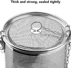 Tea Strainers for Loose Tea, Stainless Steel Tea Strainer Fine Mesh Seasonings Seperation Basket Filter with Chain Hook for Home Restaurant (4.3l) - Image 6