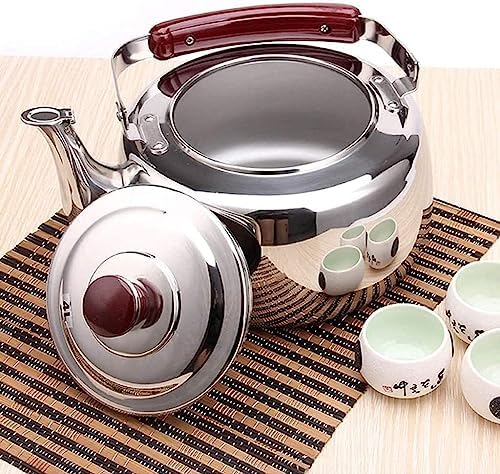Stovetop Teapot For Home And Restaurant 304 Stainless Steel Induction Cooker Gas General Tea Kettle Stovetop Whistling Teakettle 6L Anti-Heat Handle - Image 5
