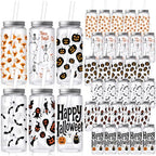 Skylety 30 Pcs Halloween Cups with Lids Straws 13.5 oz Bloody,Pumpkin by Skylety