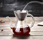 Pour Over Coffee Maker,800ml/27oz Paperless Borosilicate Glass Carafe and Reusable Stainless Steel Permanent Filter,Glass Coffee Pot,Manual Coffee Dripper Brewer - Image 7