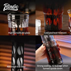 Bincoo Cold Brew Coffee Maker, Premium High Borosilicate Glass Cold Brew Cup, 400 Mesh Filter & Independent Coffee Channel, 600ml, Black/White (Black) - Image 6