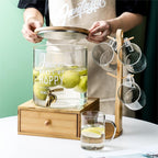 Water Pitcher Glass Fruit Juice Beverage Pot Set Cold Kettle Household Cold Water jug ​​Cup with Faucet Large Capacity high Temperature Resistance Water Jug - Image 6