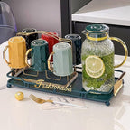 Water Pitcher Water Cup Household Set Living Room Glass Kettle Large Capacity Family Hospitality Drinking Cup Complete Set Water Jug - Image 2