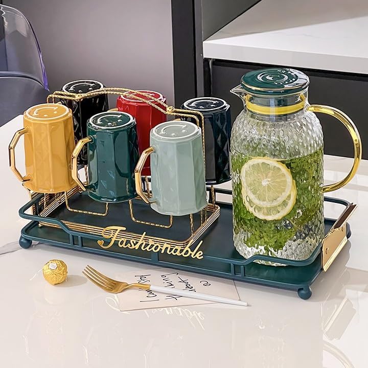 Water Pitcher Water Cup Household Set Living Room Glass Kettle Large Capacity Family Hospitality Drinking Cup Complete Set Water Jug - Image 2
