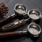 Coffee Bottomless Portafilter, Compatible For IKAPE,Colored Wooden Handle 51mm / 54mm / 58mm(51mm-3Ears) - Image 4
