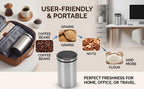 Asixxsix Vacuum Coffee Canister, Stainless Steel Airtight Automatic Food Vacuum Canister with Digital Display, Ideal for Storing Coffee Beans, Grains, Flour, Fruits, Nuts, and More. - Image 3