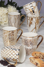 Matrix Gold Porcelain Coffee&Tea Mug Set – Premium Fine Porcelain w/ Elegant Gold-Plated Finish(not microwave safe)Luxury Drinkware-Everyday Dining,Entertaining&Special Occasions,16 Ounces (Pack of 2) - Image 3