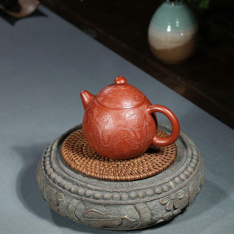 Tea Pots For Loose Tea Purple Clay Teapot, Office Teapot, Creative Retro Round Teapot, Suitable For Most Tea Leaves Tea Infuser Pot - Image 5