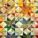 CafePress Fun Patchwork Quilt Tumbled Stone - Set of 4 Coasters Set of 4 - Image 2