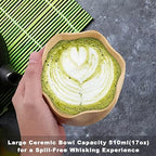 Japanese Matcha Tea Set, Bamboo Matcha Whisk Unique Matcha Set - Flower-Shaped Matcha Bowl Green Whisk Stand, Traditional Scoop, Perfect Handmade Matcha Ceremony Kit - Image 2