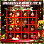Cinnvoice Christmas Ornament Displays Rack,Red,16 Compartment - Image 2