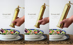 Alexander Home Original Greek Salt Mill, 9-Inch Brass – European Manual Salt Grinder Refillable - Image 5