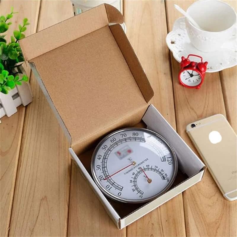 Stainless Steel Case Steam Sauna Thermometer Hygrometer Gauge Hygrothermograph Barometer Hygrometer Thermometer - Image 5