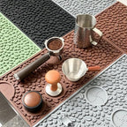 Extra Large Barista Tamper Station & Drip Tray, 16×18IN All-in-One Non-Slip Silicone Mat for Espresso Tamping Cleaning Portafilter, Protect Countertop from Coffee Stains & Scratches by Unknown