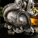 Glass Teapot Set with Infuser Semi Automatic Dragon Tea Set with 6 Small Cups (silver dragon) - Image 3