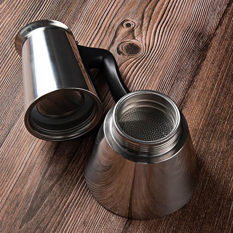 300ML Electric Moka Coffee Pot American plug Plug 6 Cups Stainless Steel Thickening Espresso Coffee Maker Italian Cuban Classic Coffee Pot - Image 5